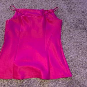 satin pink top